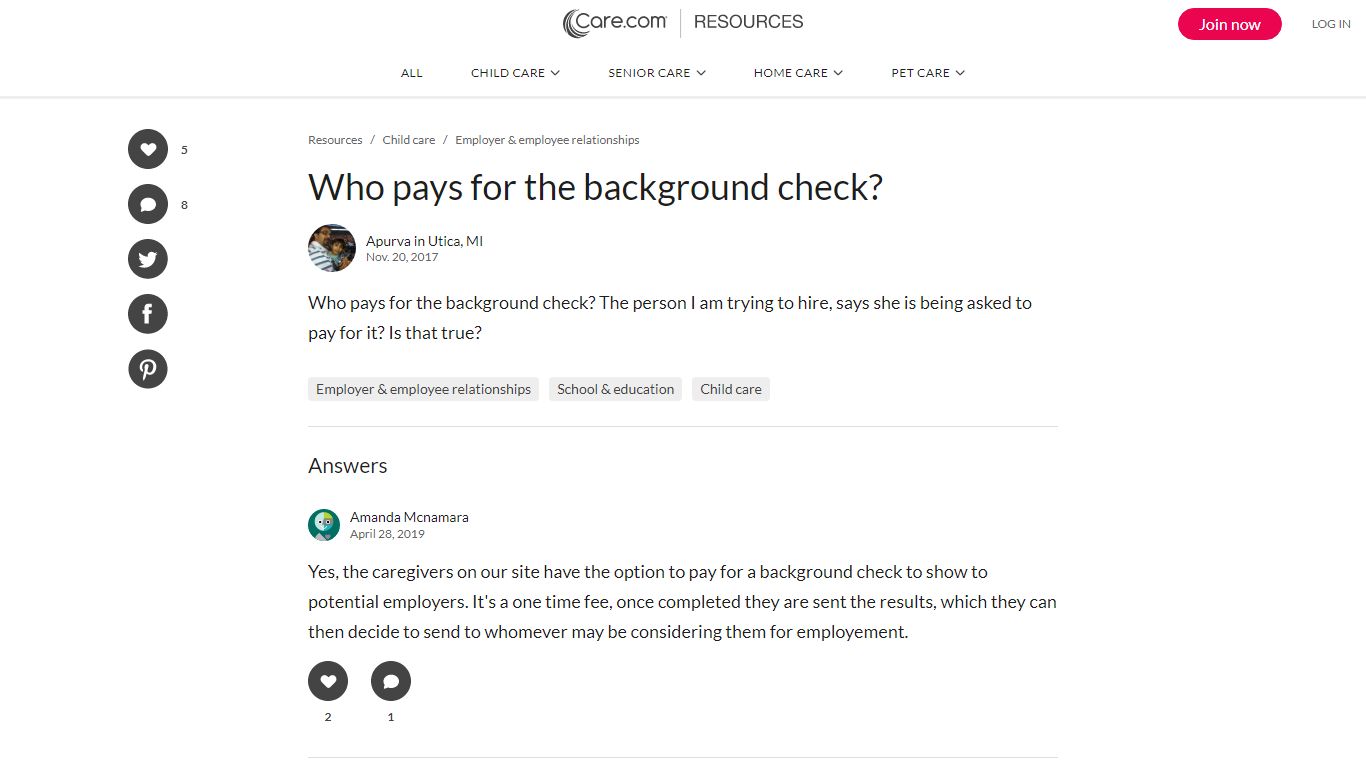 Who Pays For The Background Check? - Care.com